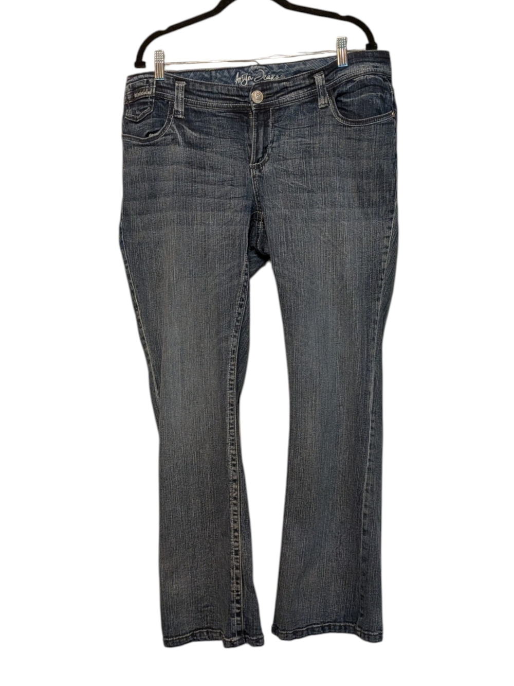 Women’s Charcoal Boot Cut Jeans - Classic Stretch Denim - Picture 1 of 6